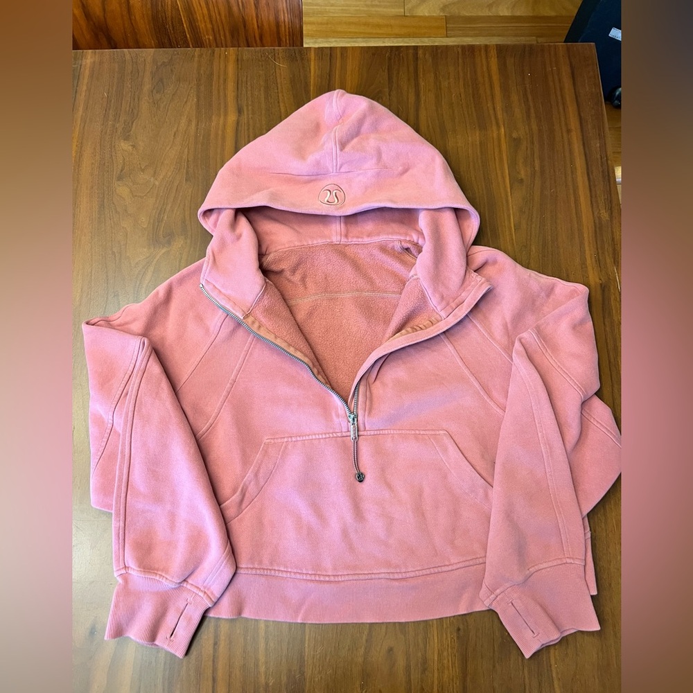 Lululemon scuba half zip XS pink